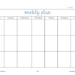 The Cluttered House Weekly Planner Printable