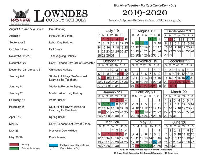 Troup County Schools Calendar 2020 21 Calendar 2020