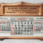 Vintage 1934 Advertising Desk Calendar Queens County Bank Flushing