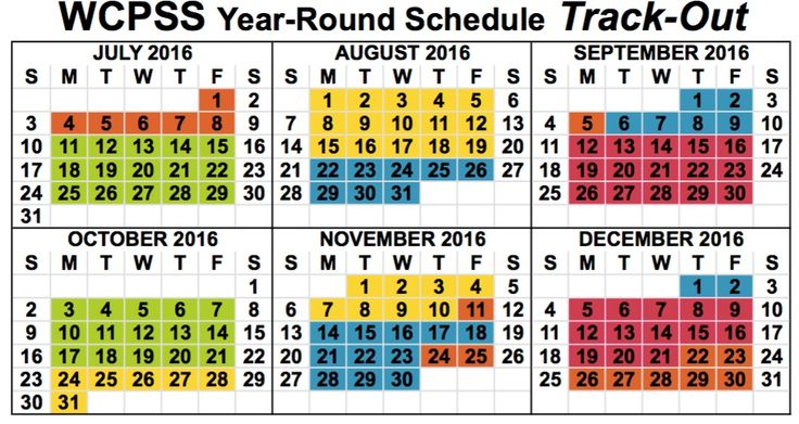 Wake County Public Schools Year Round Calendar 2016 2017 Camp Made 