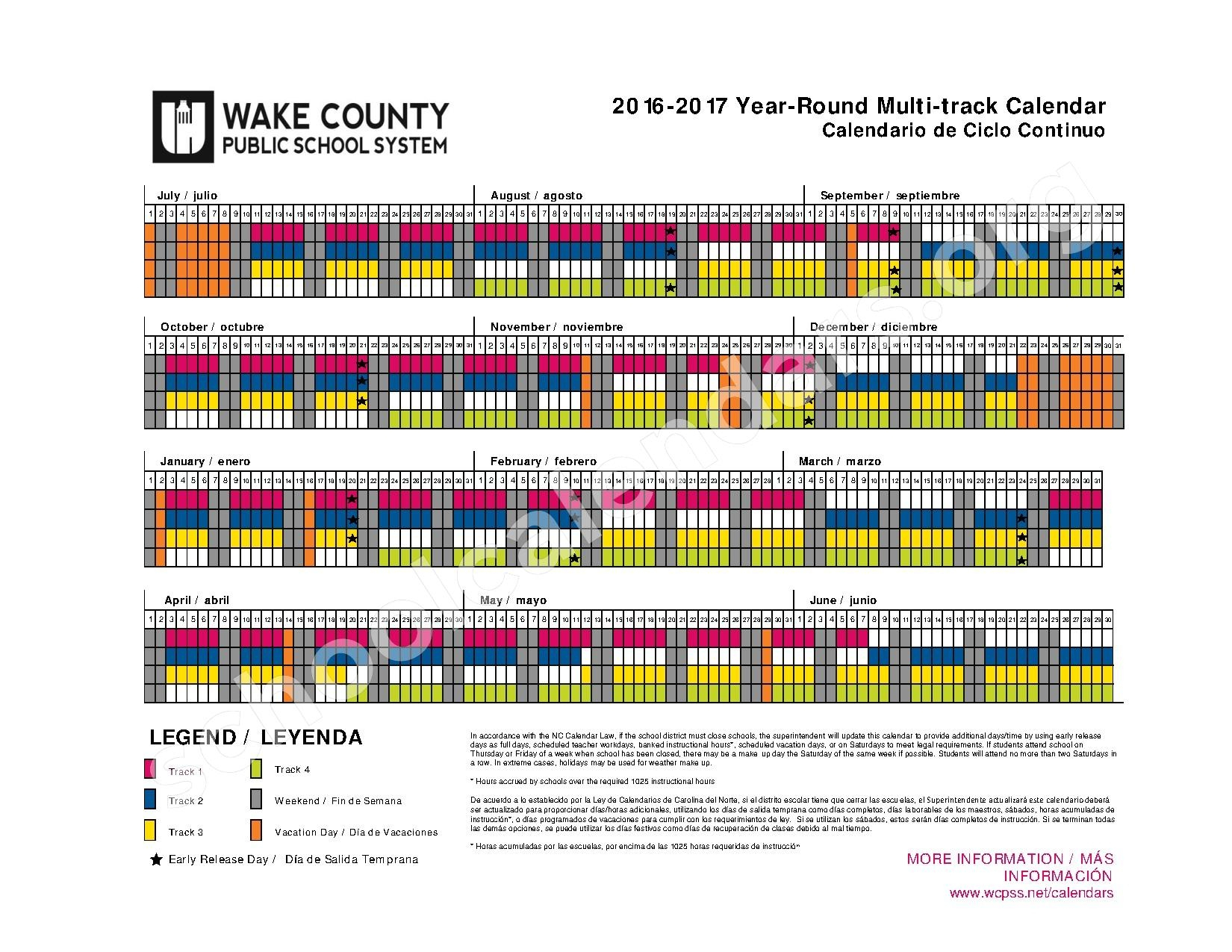 Wake County Year Round Calendar Qualads