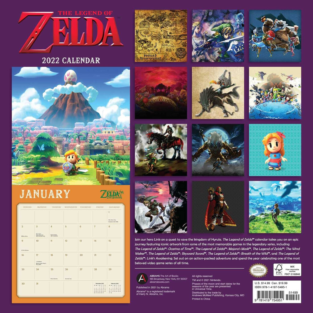 Zelda 2022 Calendar