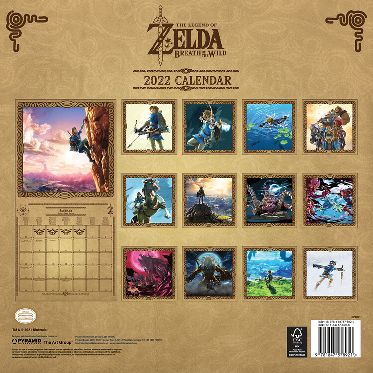 Zelda 2022 Calendar